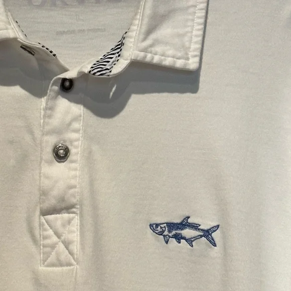 Orvis Shirts Like New Large Orvis Polo White Fish Embroidery
